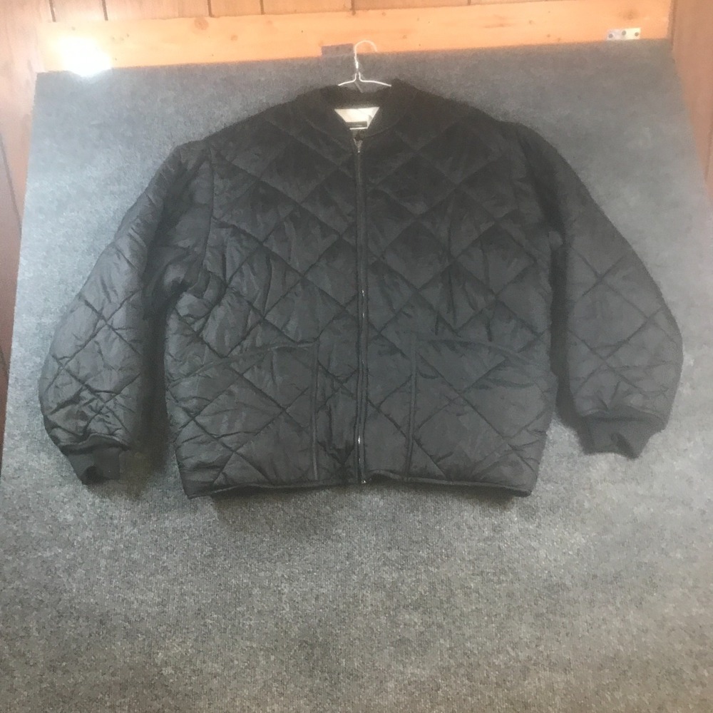 Cybertek CTK Bomber Jacket Mens 2XL Black Quilted Full Zip Thermal Insulation